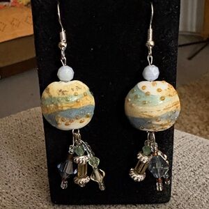 Hand Crafted Earthy Tones Dangle Earrings
